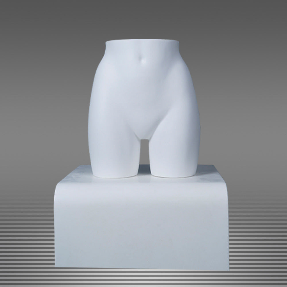 DE-LIANG Female Half Body Mannequin Torso Set,Matte White Fiberglass Dress Form Bust & Hip Display for Clothing, Lingerie, Underwear & Boutique Window Show