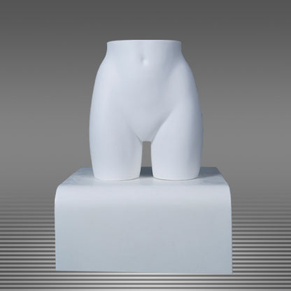 DE-LIANG Female Half Body Mannequin Torso Set,Matte White Fiberglass Dress Form Bust & Hip Display for Clothing, Lingerie, Underwear & Boutique Window Show