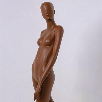 DE-LIANG Mocha Brown Female Full Body Mannequin for Boutique Window Display