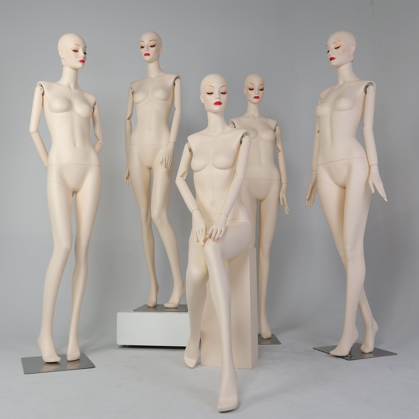DE-LIANG Makeup Female Full Body Mannequin | Fiberglass Form for Bridal & Fashion Retail