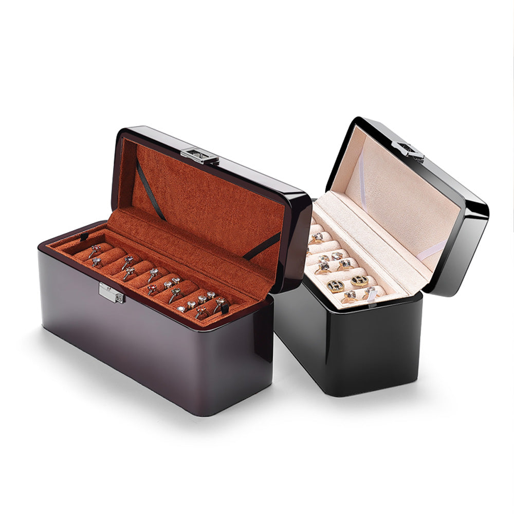 Light luxury piano wood paint jewelry box jewelry box ring necklace high-end jewelry jewelry box storage box DL01901 DE-LIANG