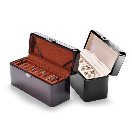 Light luxury piano wood paint jewelry box jewelry box ring necklace high-end jewelry jewelry box storage box DL01901 DE-LIANG