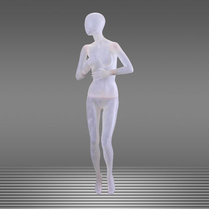 DE-LIANG Maniquí de cuerpo entero de lujo para mujer y hombre, torso transparente con cabeza, modelo de exhibición de ropa para escaparates y tiendas.