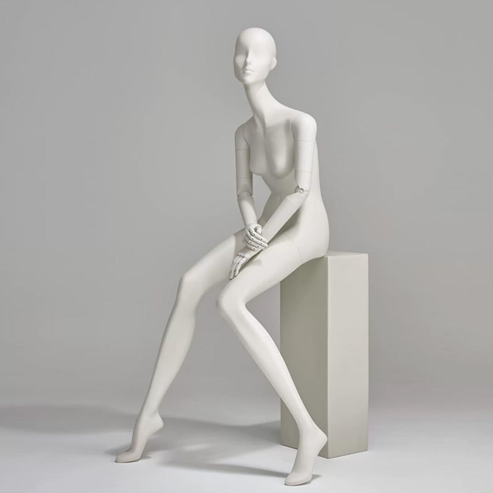DE-LIANG Luxury White Full Body Female Mannequin (Realistic Display)