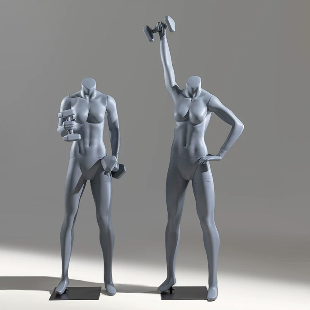 DE-LIANG Athletic Sport Mannequin Dumbbell & Sitting Pose for Gym & Sportswear Store