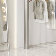 Load image into Gallery viewer, New Simple Silver Stainless Steel Wall Hanging Clothes Rail Women&#39;s Clothing Shop Fashion Simple Floor-Standing Shelf Display DL2369
