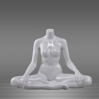 DE-LIANG Female Yoga Mannequin Full Body Fiberglass Display Model,Fitness Sports Pose Mannequin for Gym, Yoga Apparel, Activewear & Window Display