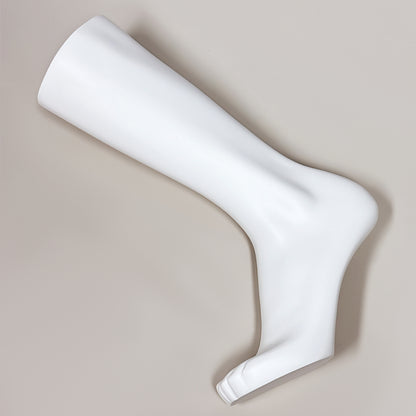 DE-LIANG Luxury Matte White Fiberglass Male Leg Mannequin & Foot Model Display Props for Ankle Brace