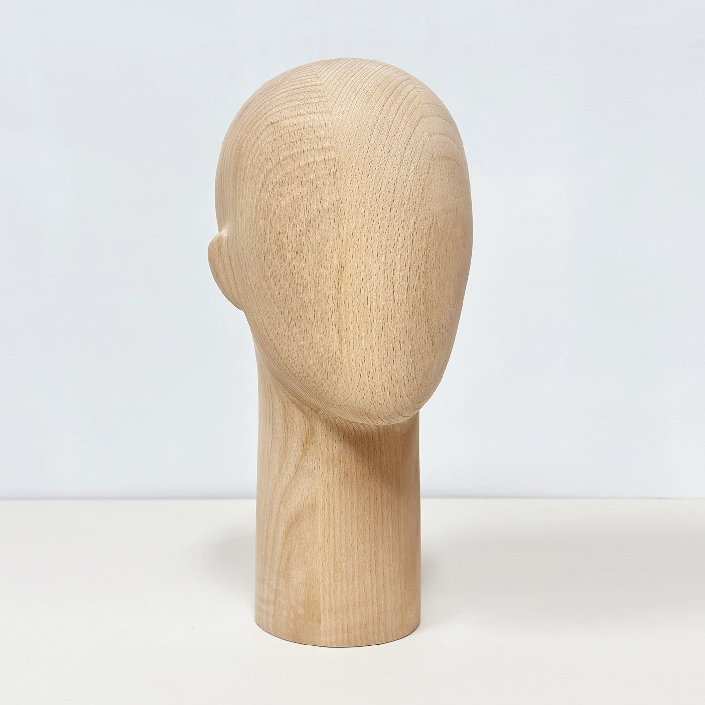 Wooden Mannequin Head Stand | Wig Hat Glasses Tie Display | DE-LIANG