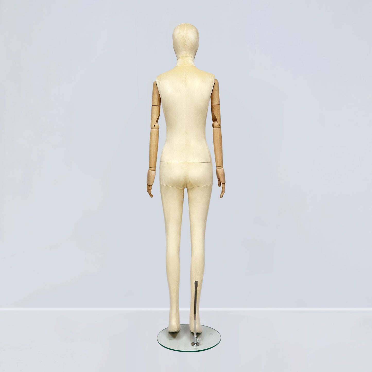 Luxury Matte Flannel Female Mannequin | Articulated Wooden Arms | DE-LIANG