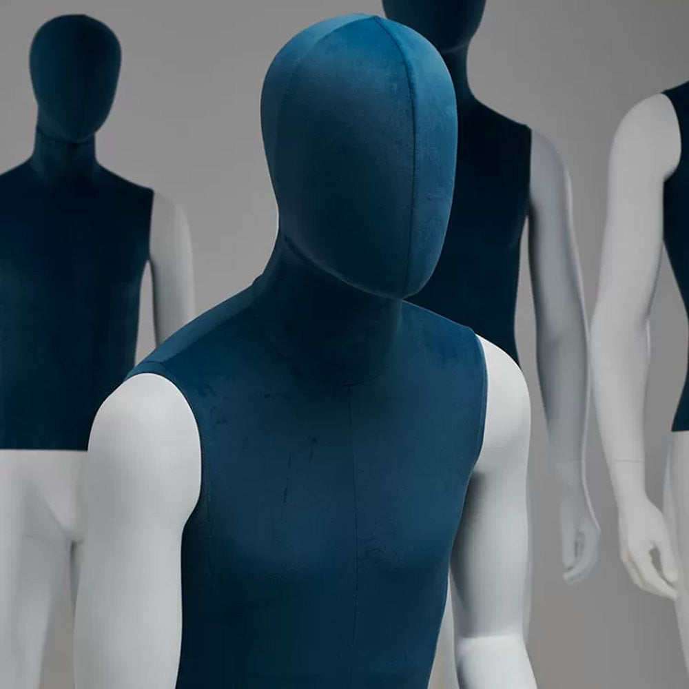 DE-LIANG model props, full body Male mannequin display dummy, Clothing store you male full-body model props glass steel cloth dummy head mannequin shooting clothes blue display shelf DL0008 DE-LIANG