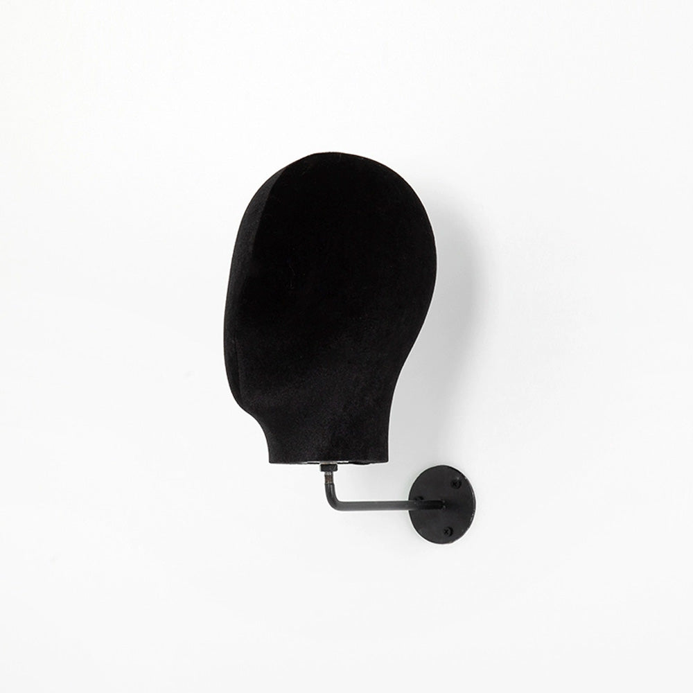 White Linen Suede Wall Mounted Female Mannequin Head,Mannequin Hat Holder,Model Fabric Head for Hats Display Wigs Display Crowns Display DE-LIANG