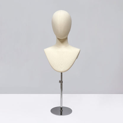 DE-LIANG Male & Female Linen Mannequin Head for Wigs, Hats & Jewelry Display