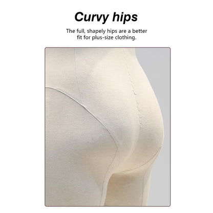 DE-LIANG Premium Plus Size Female Display Mannequin | Professional Curvy Dress Form with Flexible Articulated Wood Arms