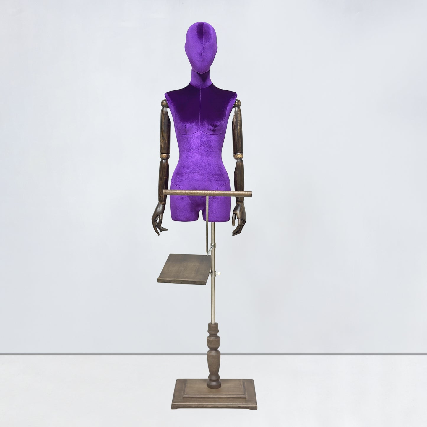 DE-LIANG Velvet Half Body Mannequin for Clothing Boutique & Retail Display | 4 Colors