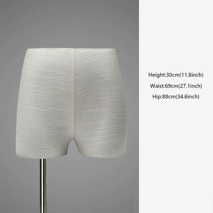 DE-LIANG Female Hip Mannequins – Twill Fabric Dress Form with Mirror Steel Base