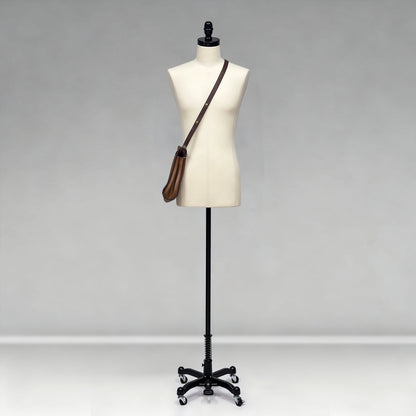 DE-LIANG Male Half Body Dress Form, Men Fabric Mannequin for Suit and Cloth Display