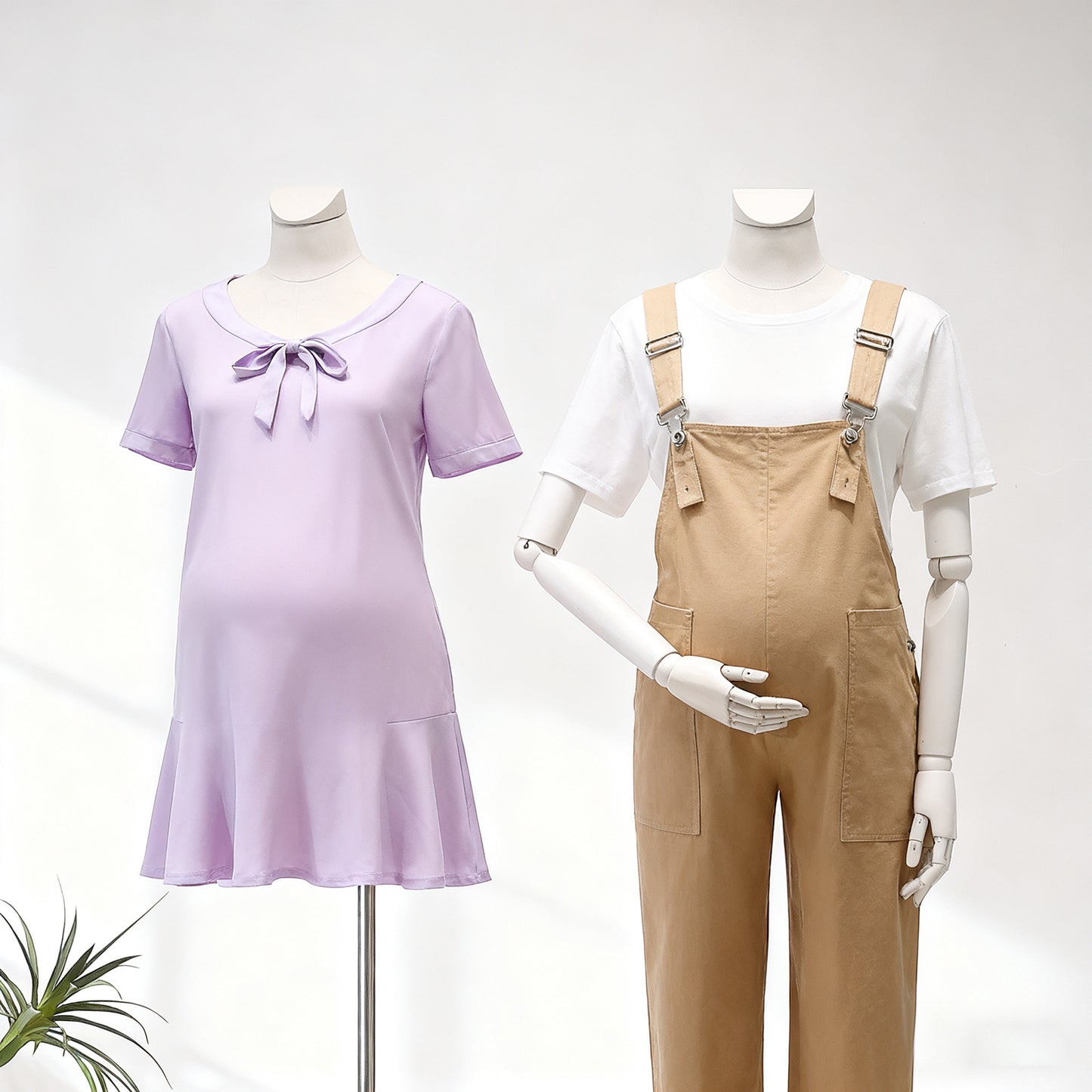 DE-LIANG Female Half Body Pregnant Mannequin Form Display Female Dummy Model,Female Dress Form Mannequin Torso for Clothing Display
