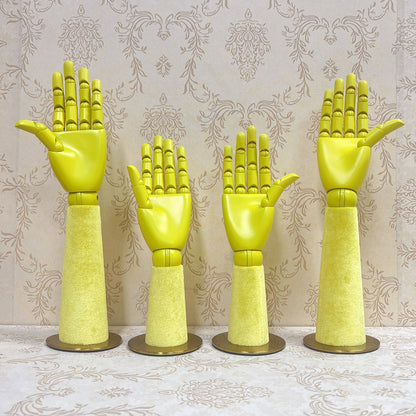 Luxury Wooden Mannequin Hand, Colorful Right Wooden Props Covering Velvet Mannequin Hand,Jewelry/Sunglass Display Wooden Mannequin Hand DE-LIANG