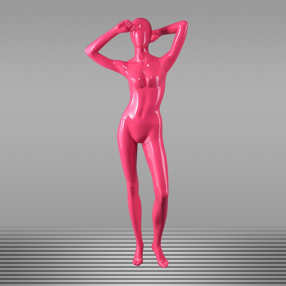 DE-LIANG Colorful Glossy Female Mannequins ,Abstract Full Body Fiberglass Display Models
