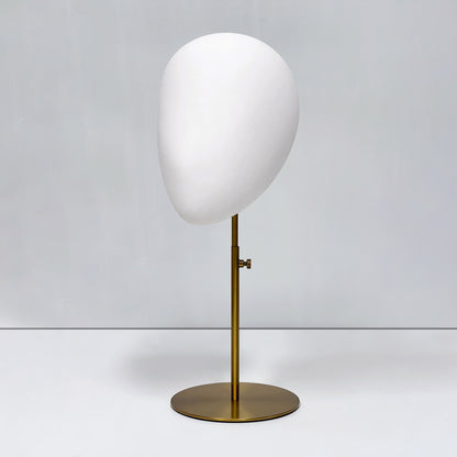 DE-LIANG Fiberglass Mannequin Head Stand for Hats & Wigs | Wood Grain & White