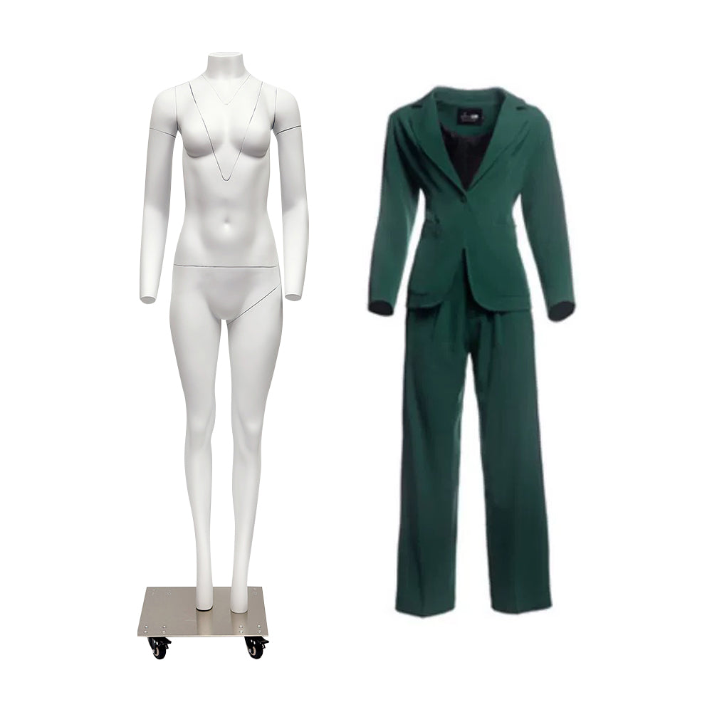 DE-LIANG Female Invisible Ghost Mannequin,Removable Dress Form Torso with Base,Photography Dummy