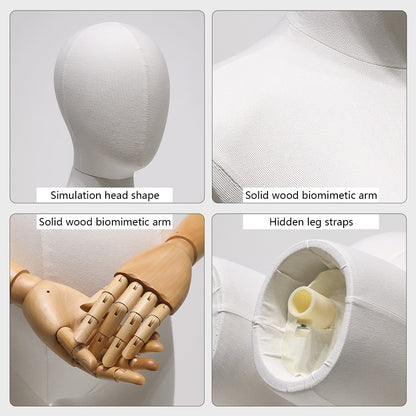 Realistic pregnant torso dummy for retail store