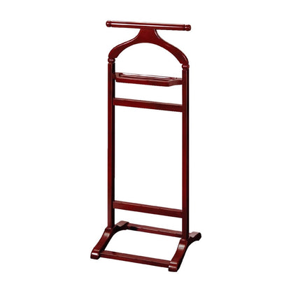 solid wood suit valet stand front view