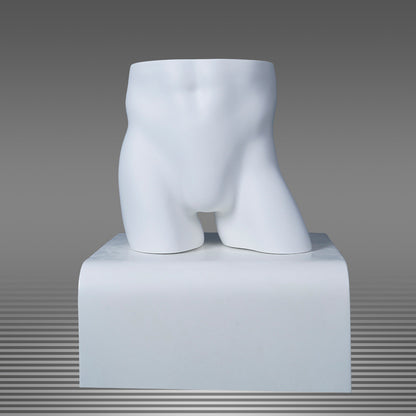 DE-LIANG Female Half Body Mannequin Torso Set,Matte White Fiberglass Dress Form Bust & Hip Display for Clothing, Lingerie, Underwear & Boutique Window Show