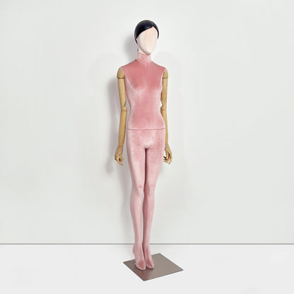 DE-LIANG Full Body Fabric Velvet Flocked Mannequin for Retail Boutique Window Displays