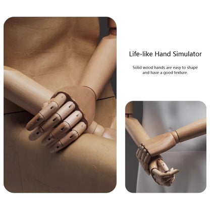 DE-LIANG Kraft Paper Full Body Mannequin: Wooden Arms, Clothing Display