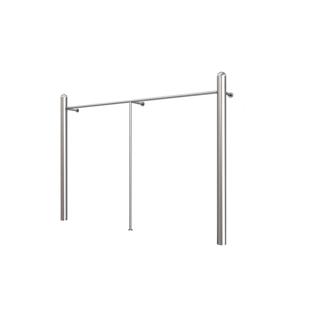 New Simple Silver Stainless Steel Wall Hanging Clothes Rail Women's Clothing Shop Fashion Simple Floor-Standing Shelf Display DL2369