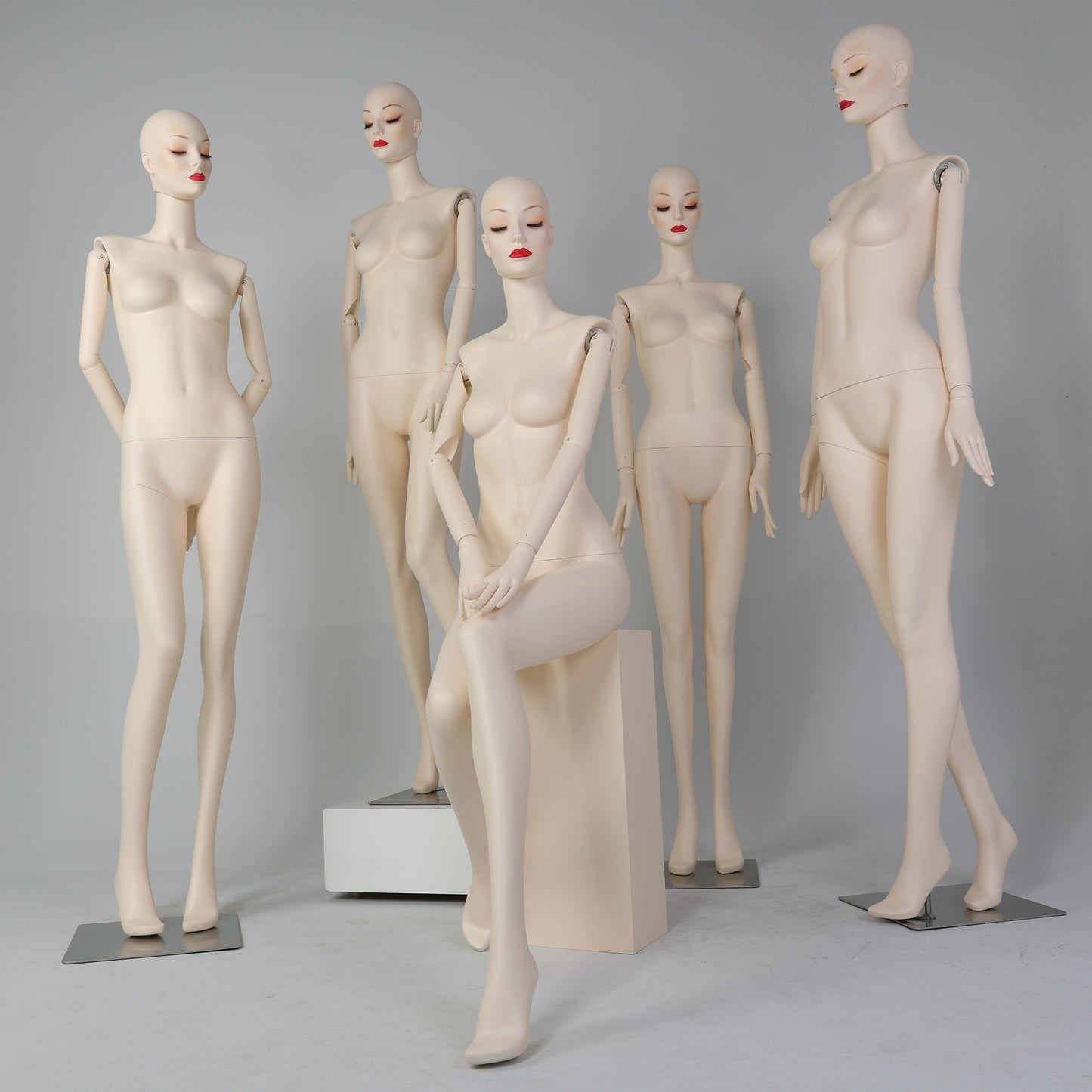 DE-LIANG Makeup Female Full Body Mannequin | Fiberglass Form for Bridal & Fashion Retail