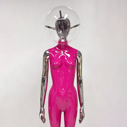 DE-LIANG 3D Holographic Female Mannequin with LED Bluetooth for Retail Window Display