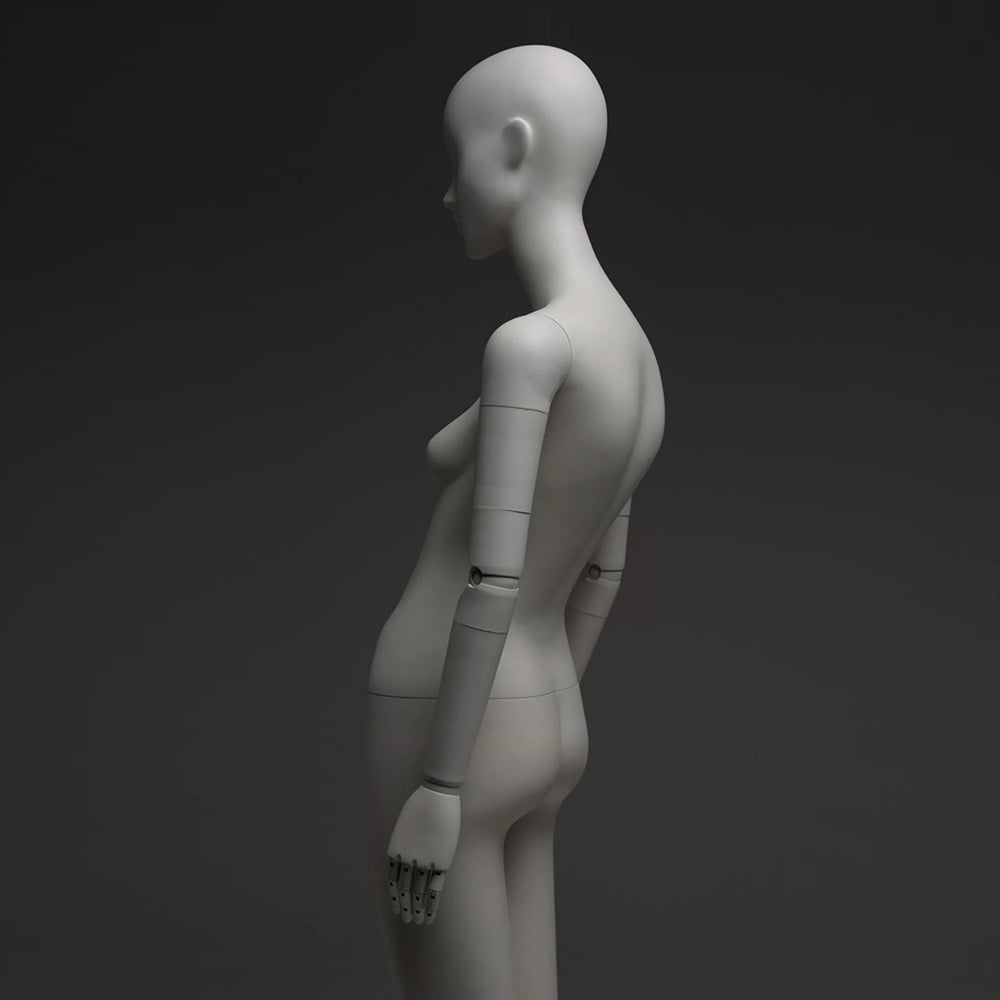 DE-LIANG Luxury White Full Body Female Mannequin (Realistic Display)