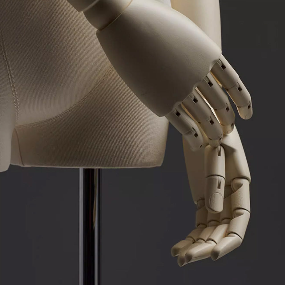 female half body mannequin with arms for boutique clothing display