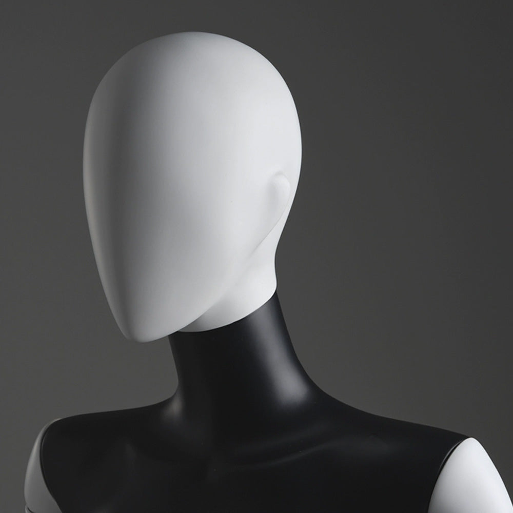 Black Fiberglass Female Full Body Mannequin,Torso Mannequin,Woman stand Display Model Dummy Form Torso With White Wood Arms,Boutique Display DE-LIANG