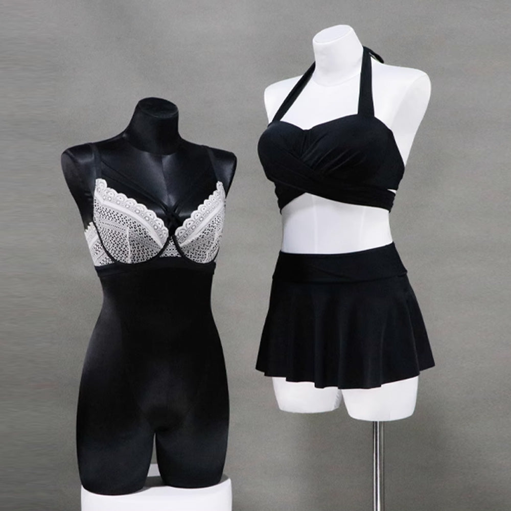 Buste DE-LIANG pour soutien-gorge, mannequin de présentation de sous-vêtements en dentelle souple entièrement épinglable, buste de corset, modèle de maillot de bain