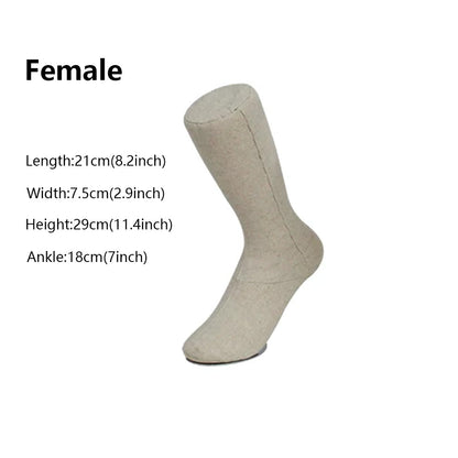 DE-LIANG Linen Mannequin Foot for Sock & Shoe Display – Magnetic, Women/Men/Kids