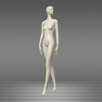 Maniquí femenino de cuerpo entero DE-LIANG: maniquí ajustable con torso para exhibición, maniquí moderno para boutiques de moda y escaparates.