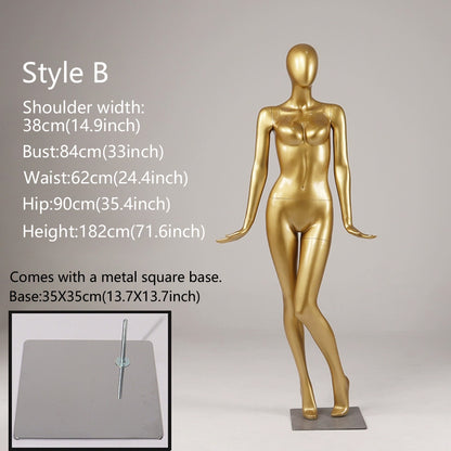 Gold Female Lingerie Mannequin