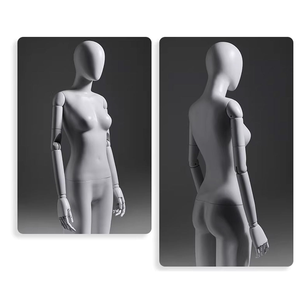 DE-LIANG Gray Youth Mannequin - Full Body Fiberglass Display Forms for Clothing Stores