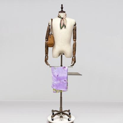 Male Half Body Mannequin, Men Suit Display Model with Wooden Arms and Cross Four-Wheel Base