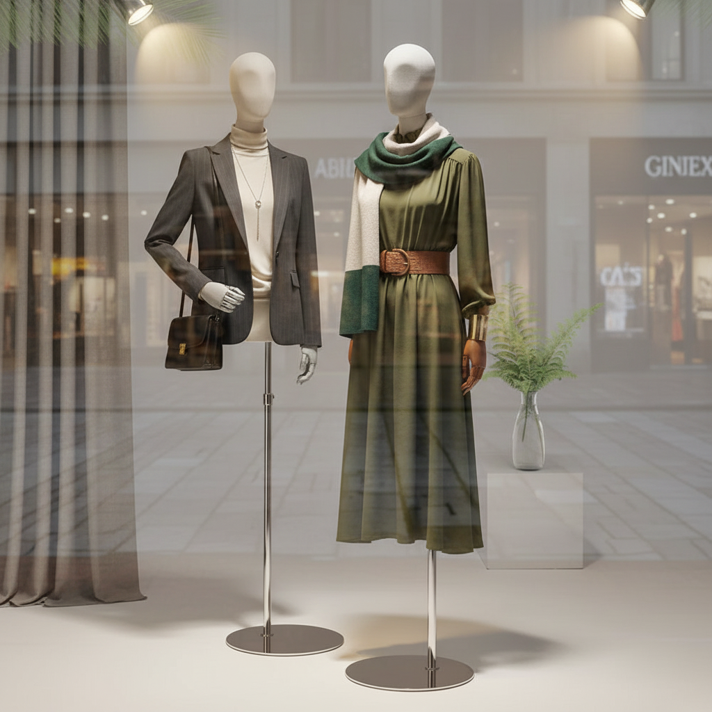 adjustable dress form torso mannequin for retail store window display