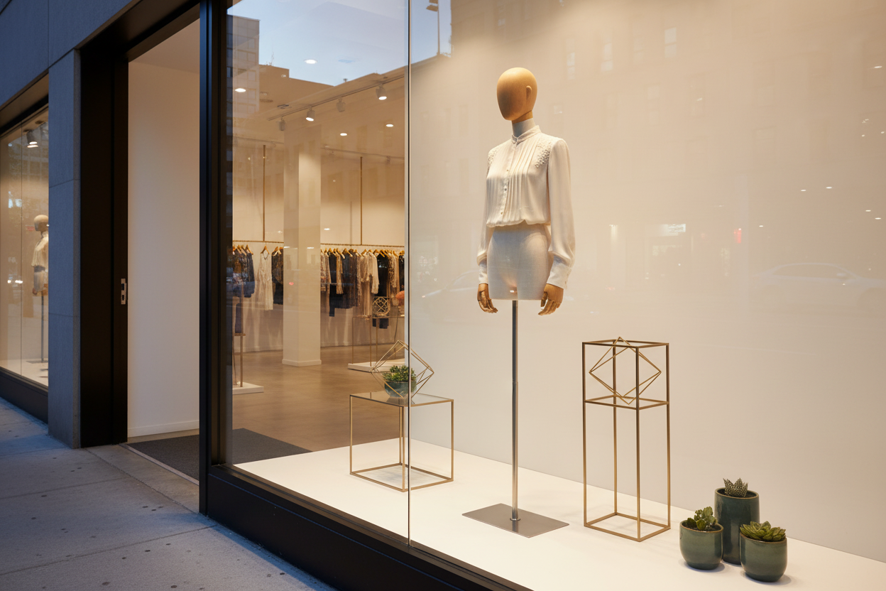半身模特橱窗展示场景