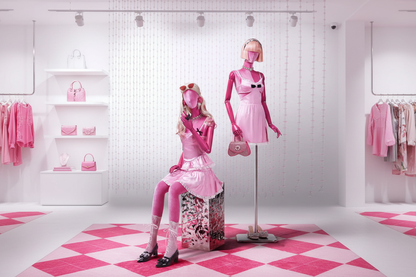 粉色模特场景图