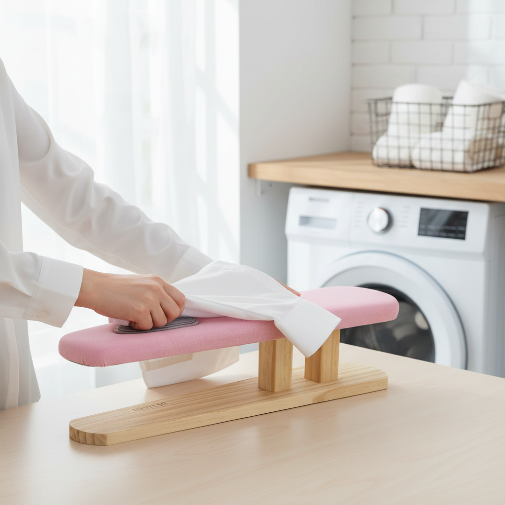 现代洗衣房熨烫场景