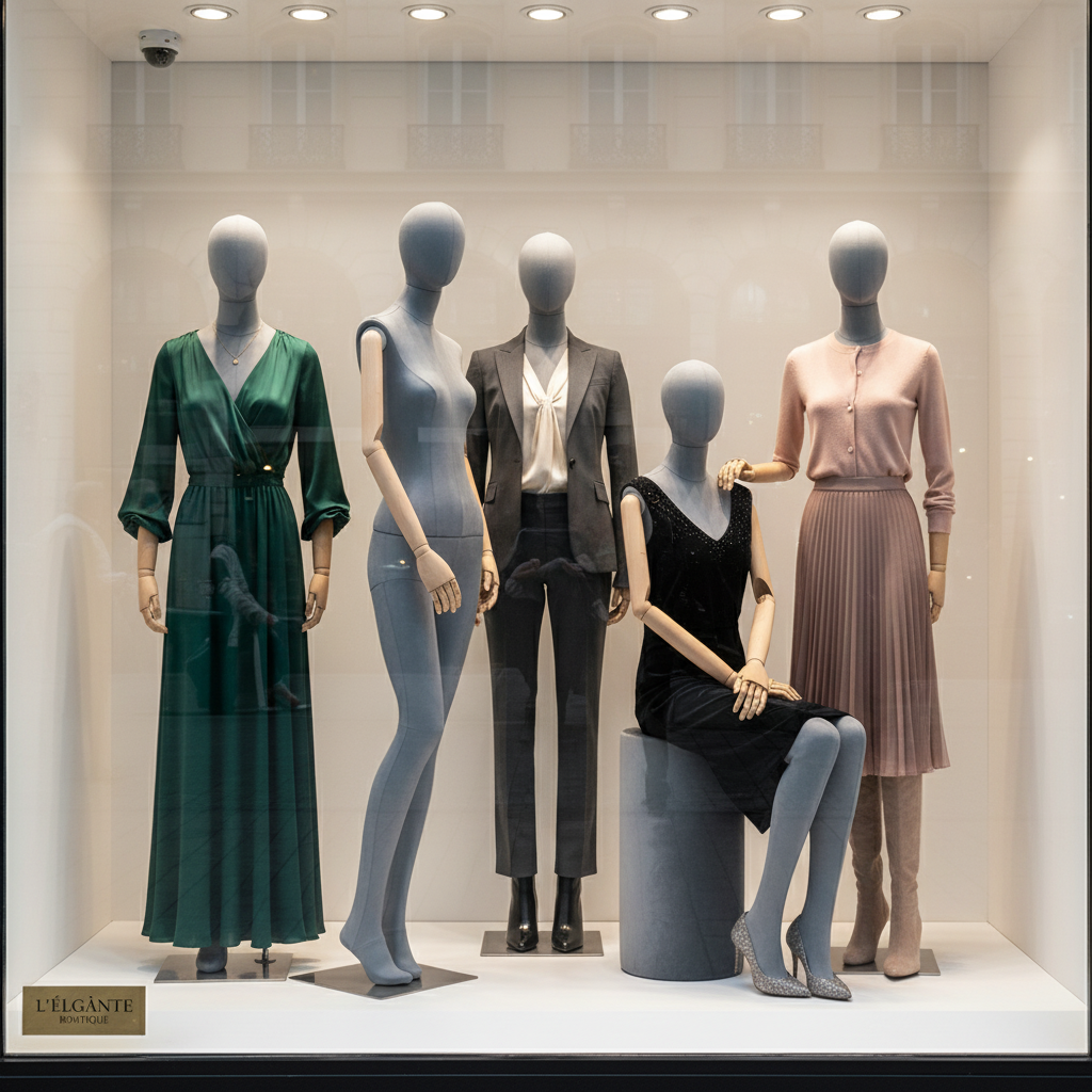 橱窗服装展示场景图