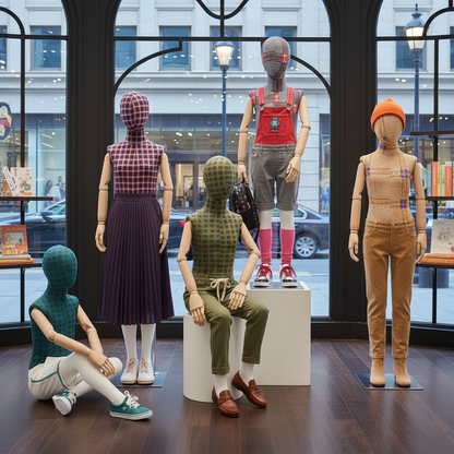 童装橱窗展示场景图