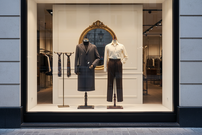 男半身模特橱窗展示场景